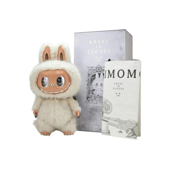 Pop Mart The Monsters Labubu Zimomo Angel in Clouds Figure + Tote Bag - Picture 6 of 6